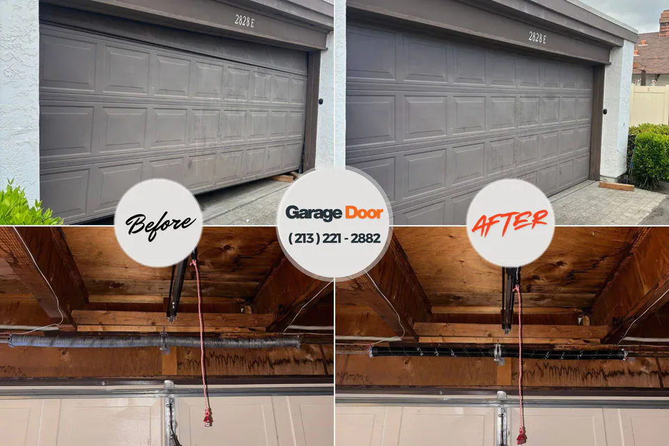 Before and after: garage door repair Manheim, PA